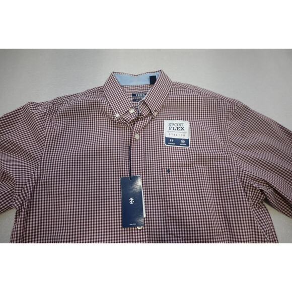 Izod Plaid Dress Shirt Long Sleeve Casual Button Up Front Pocket Mens Small NWT - Picture 7 of 12